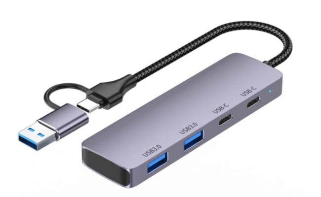 HAING HI-3002-TUH Type-C USB 3.0 Multifunctional 4 Port Adapter Hub