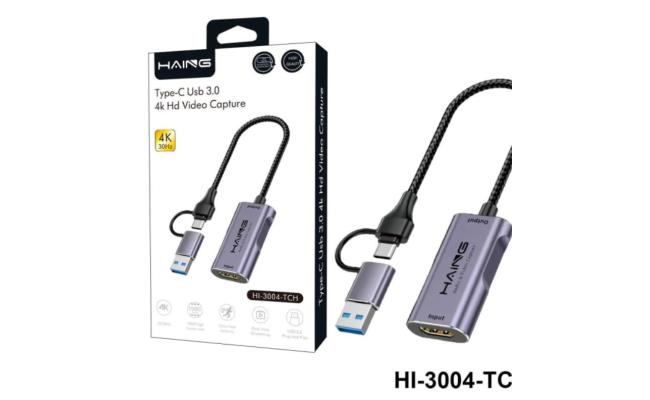 HAING HI-3004-TCH Type-C USB 4K HD Video Capture