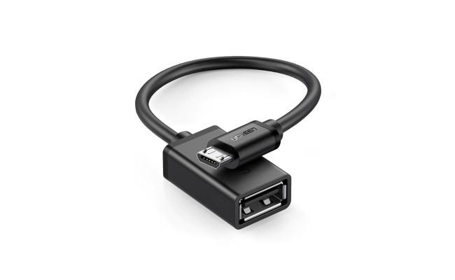 UGREEN US133 Micro USB Male to USB-A Female Cable with OTG Nickel Plating- 15cm