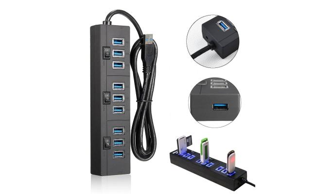 10 Port USB 2.0 Hub Power Adapter