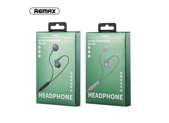 Remax RM-201 Wired Earphone- Silver