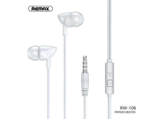 Remax RW-106 Wired Earphone For iPhone 6s 6 5s 5 Xiaomi Samsung Huawei Earbuds