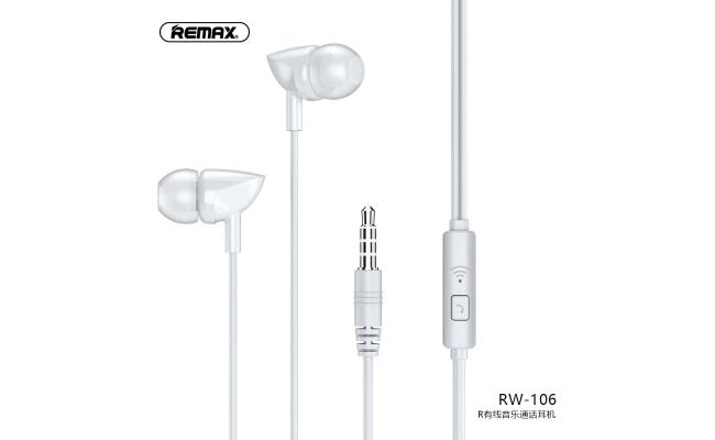 Remax RW-106 Wired Earphone For iPhone 6s 6 5s 5 Xiaomi Samsung Huawei Earbuds
