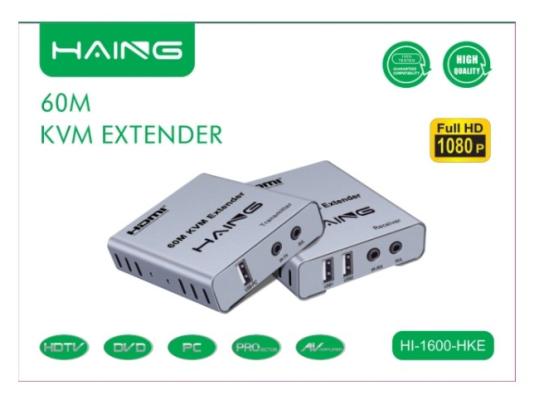 HAING HI-1600-HKE HDMI Extender with USB KVM 60M 1080P