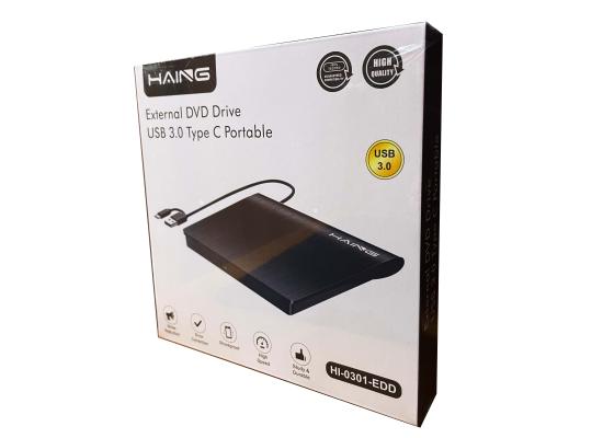HAING HI-0301-EDD Portable External DVD Drive USB 3.0 Type-C 