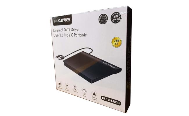 HAING HI-0301-EDD Portable External DVD Drive USB 3.0 Type-C