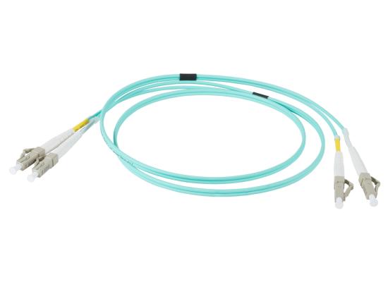 LC-LC OM3 Duplex Multimode Optical Fiber Cable 1M