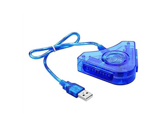 USB Dual Player Converter Adapter Cable for PS2 to PC USB