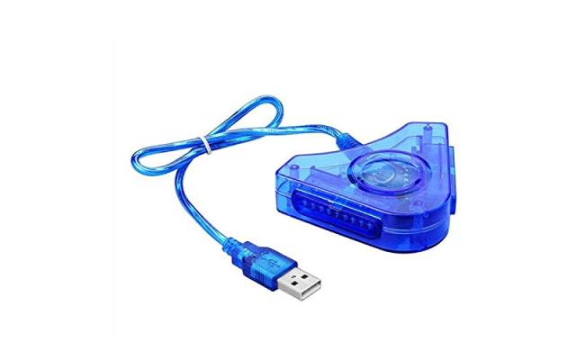 USB Dual Player Converter Adapter Cable for PS2 to PC USB