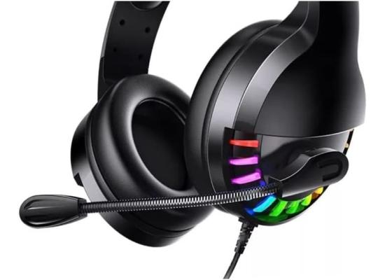 RGB Led Light GM2022 Gaming Headset with mic 40mm -Black