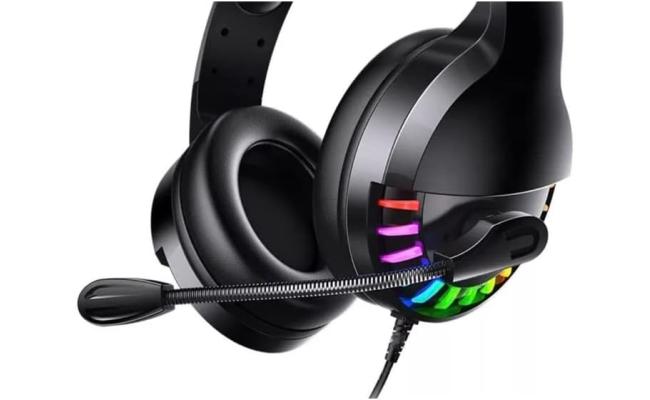 RGB Led Light GM2022 Gaming Headset with mic 40mm -Black