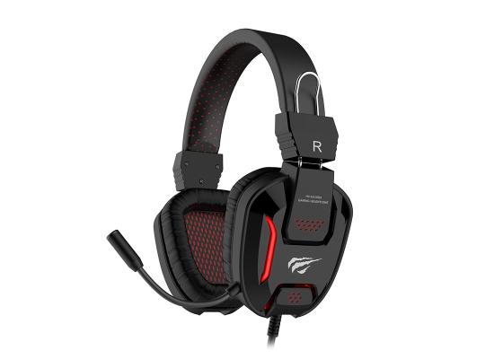 havit  HV-H2168d Red LED Gaming Headset With Microphone For PC / Laptop / Mobile