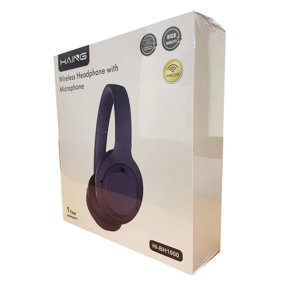 HAING HI-BH1000 Wireless Headphone with Microphone  -Khaki