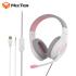 Meetion HP021 Stereo Backlit Gaming Wired Headset -White&Pink