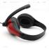 KOMC KM-520 Black Red Over Ear Headphones with Mic for Extraordinary Hearing Experience