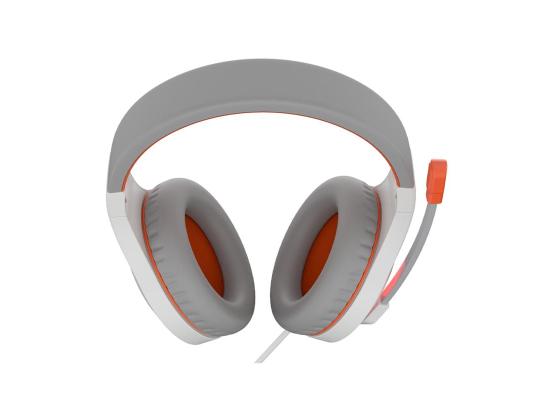MeeTion MT-HP021 Stereo Gaming Headphones White Orange Lightweight Backlit