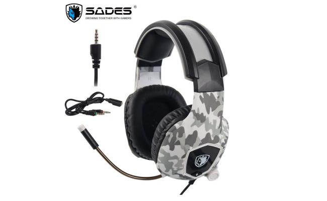 SADES SA-818  Gaming Headset for New Xbox One/PC ( Army White & Army Yellow)