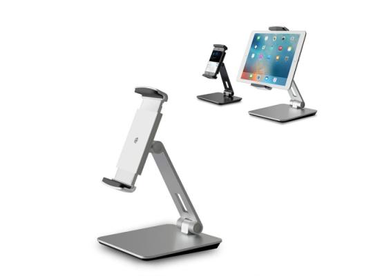 Universal AP-7X Aluminum Stand Desk for 4.7-9.7 inch Phone & Tablet PC (Silver & White)