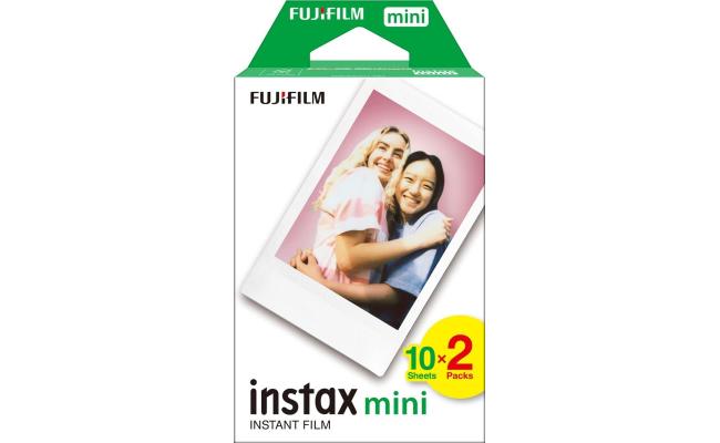 Fujifilm Instax Mini Instant Film Twin Pack (White)- 20 Sheet