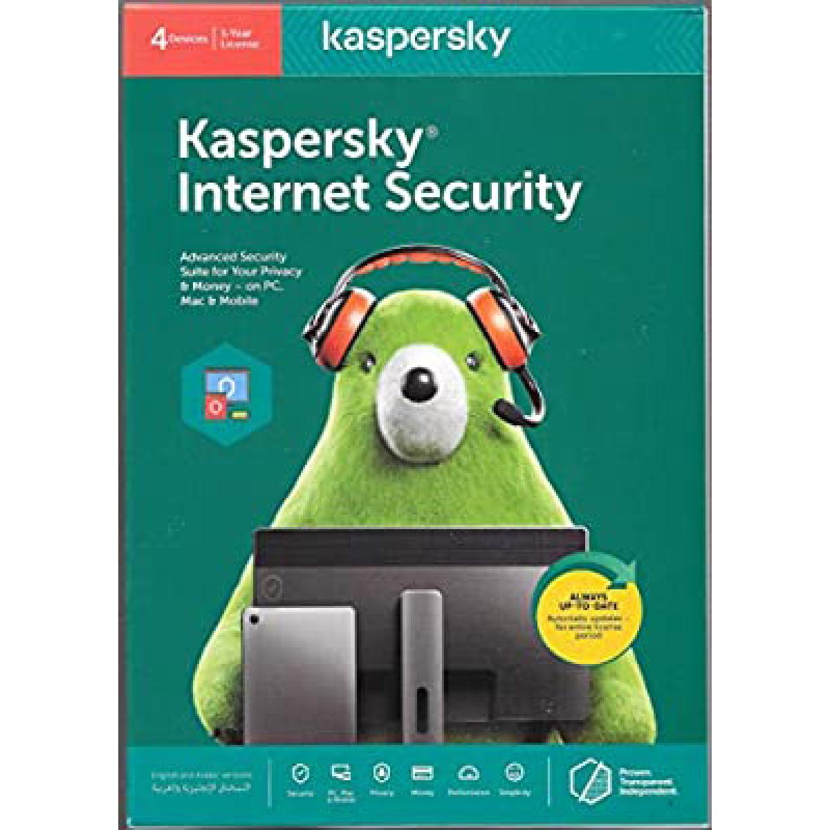 Kaspersky Internet Security, 1 Year License For 4 Devices