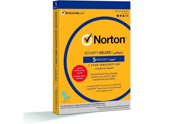 Norton Security Deluxe 3.0 Arabic, 5 Devices