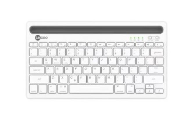 Lenovo Lecoo BK-100 Mini Bluetooth Rechargeable Keyboard -White