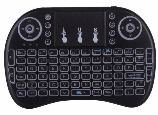 Mini Wireless Keyboard 2.4g Handheld Touchpad Rechargeable Battery