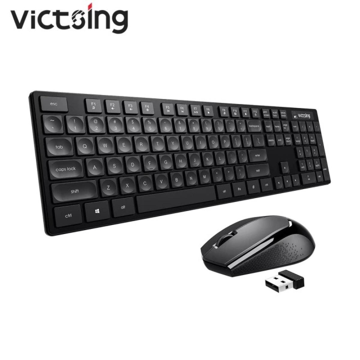 Victsing Wireless Keyboard and Mouse Combo