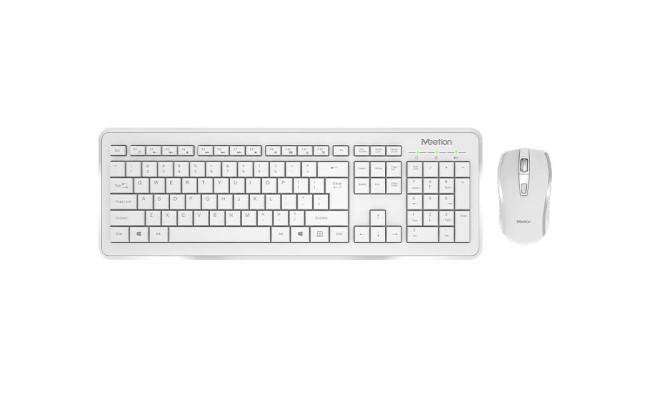 MeeTion MT-C4120 Computer Wireless Keyboard and Mouse Combo Kit  -White
