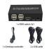 2-Port HDMI USB KVM Switch, 4K Plastic with Built in Cables
