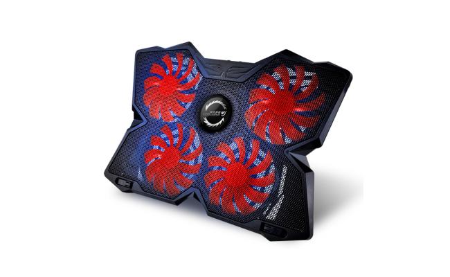 Coolcold K25 Cooling Pad for 12-17.3" Laptop Cooler, 4 Quite Fans