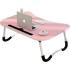 NNEWVANTE Laptop Desk ZS28 Bed Table Tray with iPad Slots (Black , Pink)