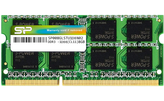 Silicon Power 8GB DDR3 SODIMM-1066 MHz For Laptop