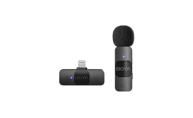 BOYA BY-V1 Ultracompact 2.4GHz iPhone Wireless Microphone System (One Mic)