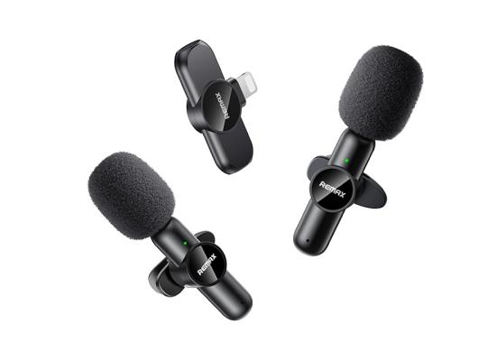 Remax K10 Ryusic Series One-to-Two Live Stream Wireless Microphone -Iphone