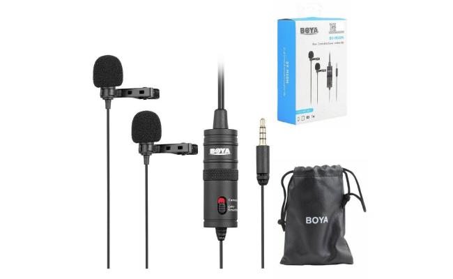 BOYA BY-M1DM Dual Omni-directional Lavalier Microphone