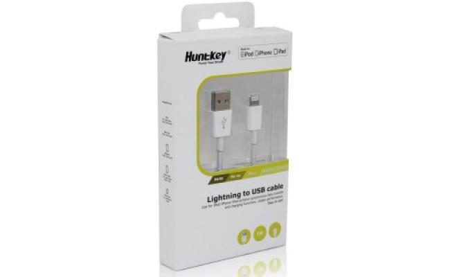 Huntkey Lightning to USB Cable (1m) Sync + Charging Cable (white)