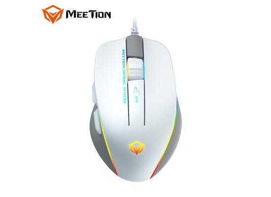 Meetion GM23_2023 RGB USB Gaming Mouse -White & Grey