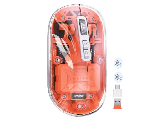 Meetion BTM005 Dual Mode 2.4G Bluetooth & Wireless Mouse -Orange