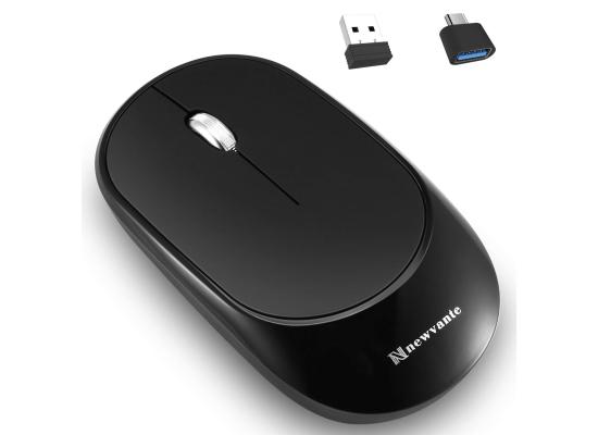 NNEWVANTE Wireless Mouse, Rechargeable 2.4 G Slim
