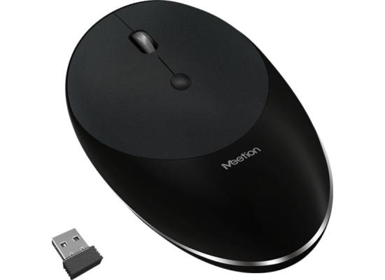 MeeTion MT-R600 2.4g Slim Rechargeable Silent Wireless Mouse -Black