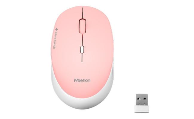MeeTion R570 5 Colors Silent 2.4ghz Wireless Mouse -Pink