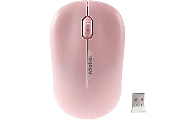 MeeTion MT-R545 Cordless Optical Usb Computer 2.4GHz Wireless Mouse -Pink