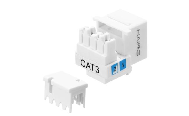 HAING HI-KJ01 CAT3 RJ11 Punch Down Keystone Jack