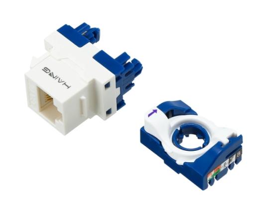 HAING HI-KJ03 CAT6 UTP Tool Free Modular Connector (180°)