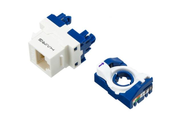 HAING HI-KJ03 CAT6 UTP Tool Free Modular Connector (180°)