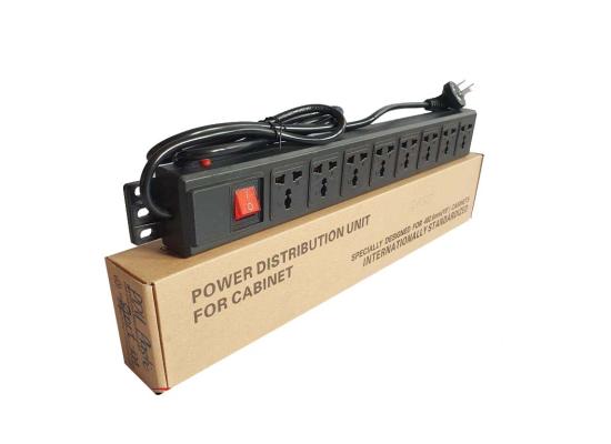  Universal 8-Port UK 16A PDU Power Distribution Unit For Cabinets