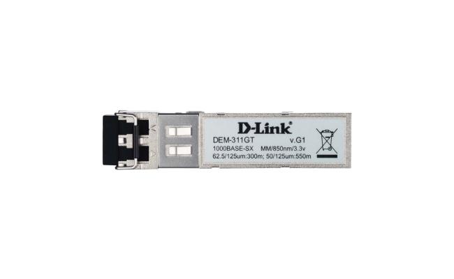 D-Link DEM‑311GT 1-port SFP SX MM Fiber Transceiver-Up to 550m