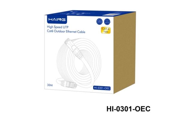 HAING HI-0301-OEC High Speed UTP Cat 6 Outdoor Ethernet Cable 30M