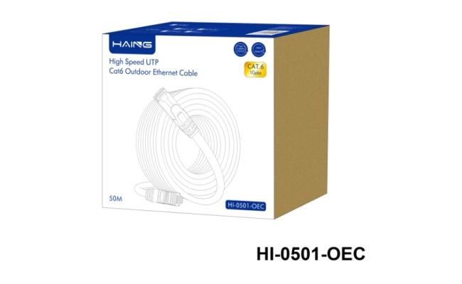 HAING HI-0501-OEC High Speed UTP Cat 6 Outdoor Ethernet Cable 50M